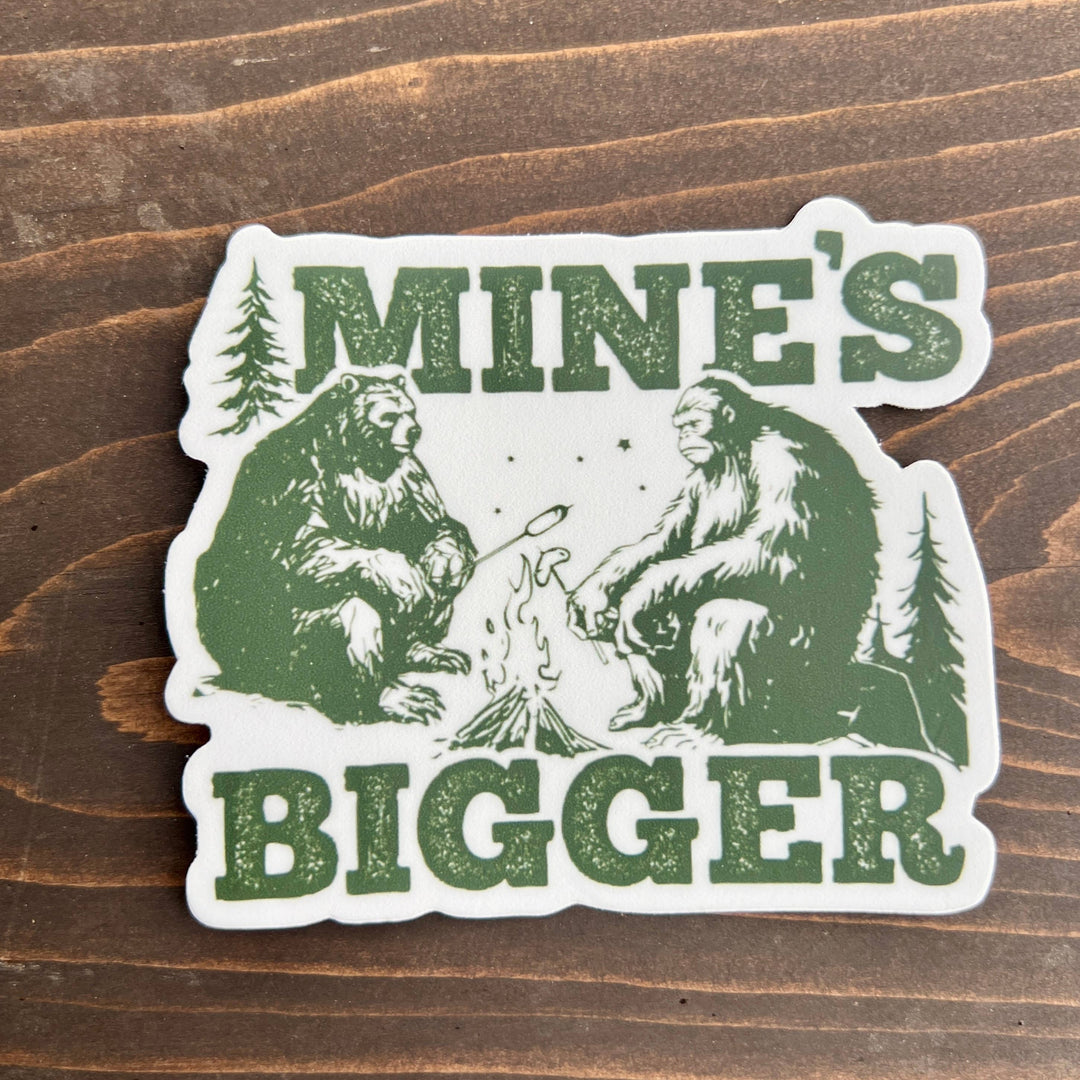 Bear and Bigfoot Sticker | Funny Sasquatch Decal | Camp 101