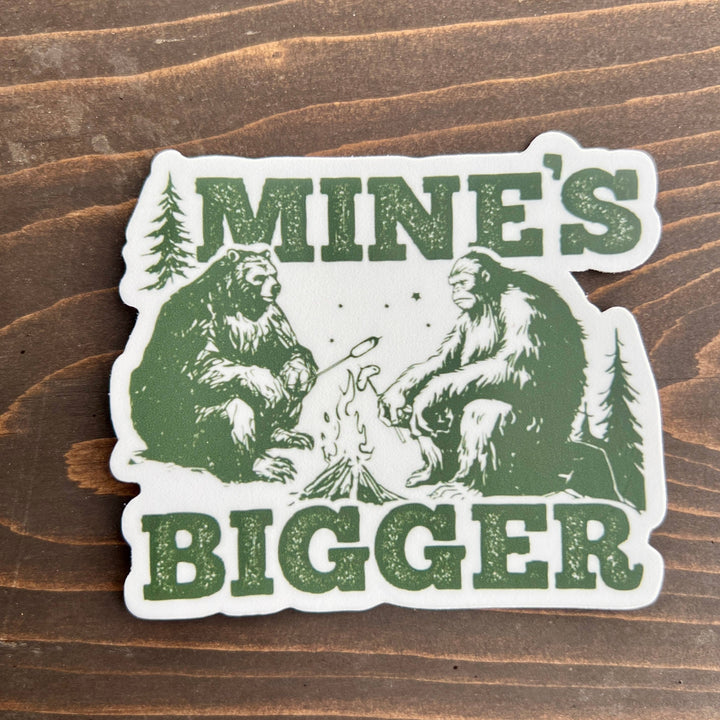 Bear and Bigfoot Sticker | Funny Sasquatch Decal | Camp 101