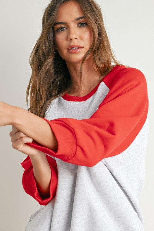 Sweet Bow Varsity Oversized Sweatshirt