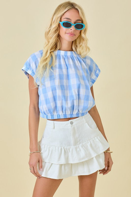 Paisley Gingham Crop
