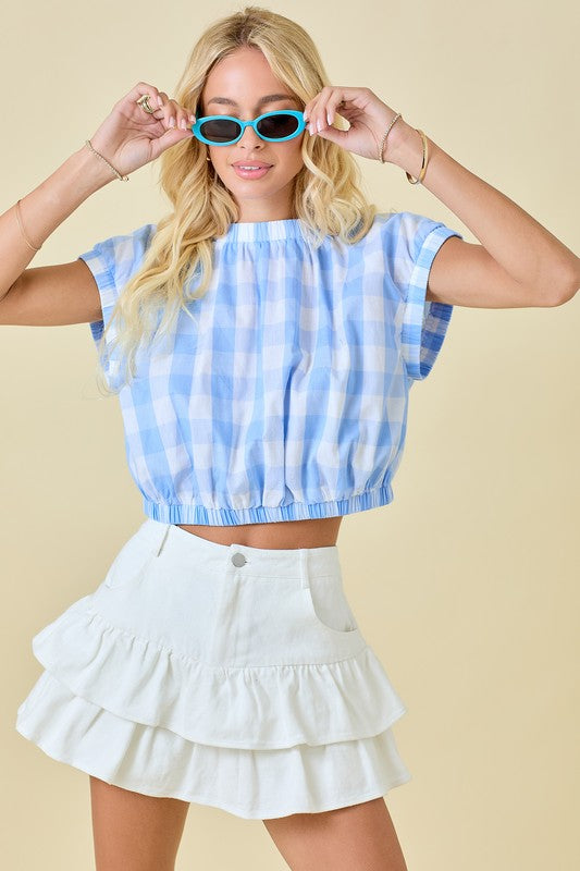 Paisley Gingham Crop