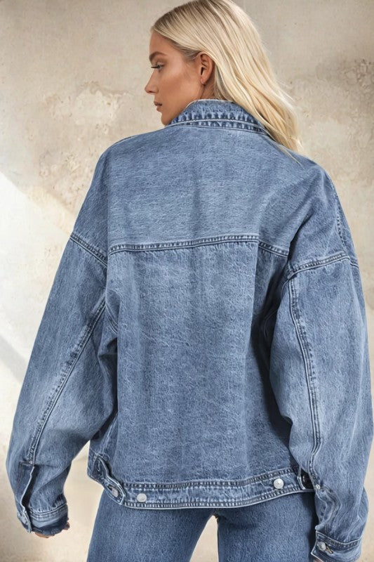 Oversized Boyfriend Fit Denim Jacket