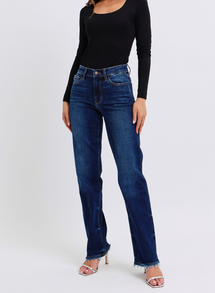 Judy Blue Straight Leg Fray Hem