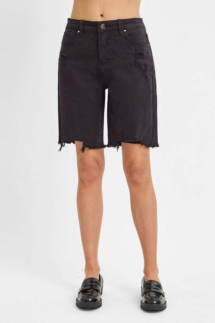 Relaxed Bermuda Black Shorts