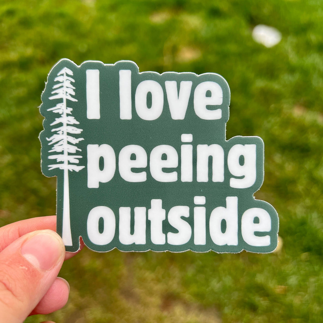 I Pee Outside Sticker | Hilarious Camping Decal | Tent 98