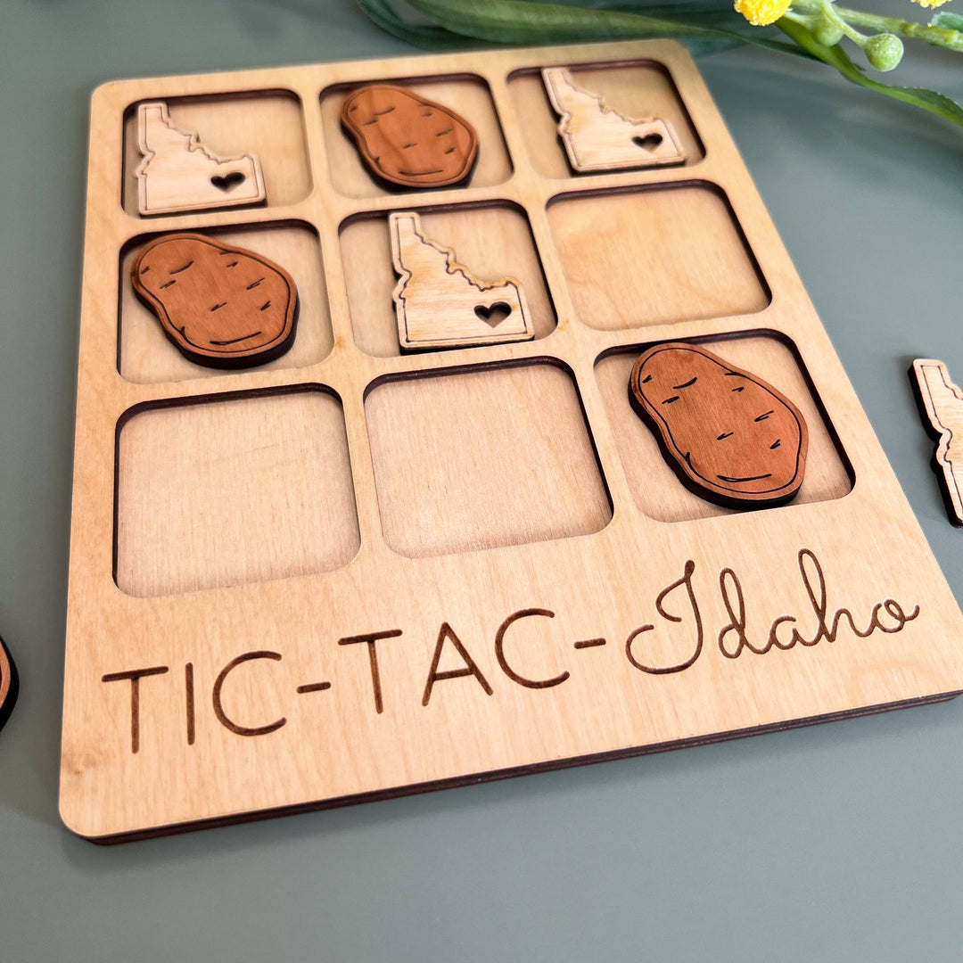 Idaho State Gift - Tic-Tac-Toe ID Game - Customizable