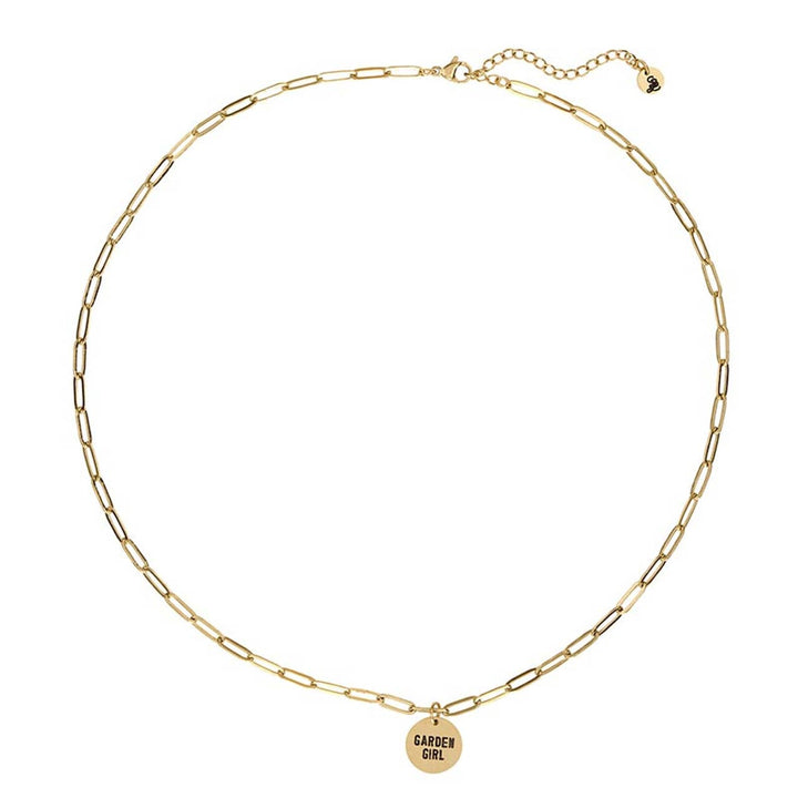 Link Chain Charm Necklace - Garden Girl