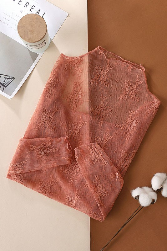Sheer Lace Long Sleeve