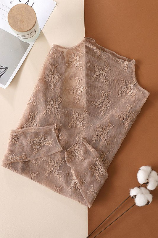 Sheer Lace Long Sleeve