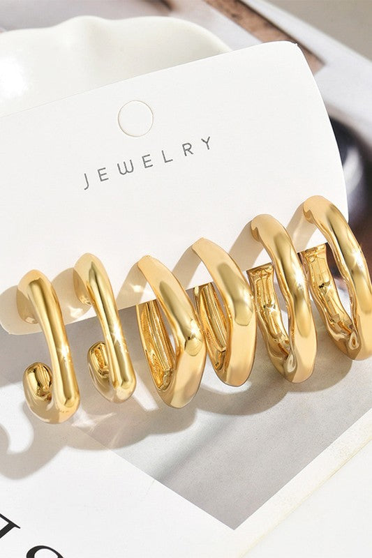 Hoop C Shape Earrings