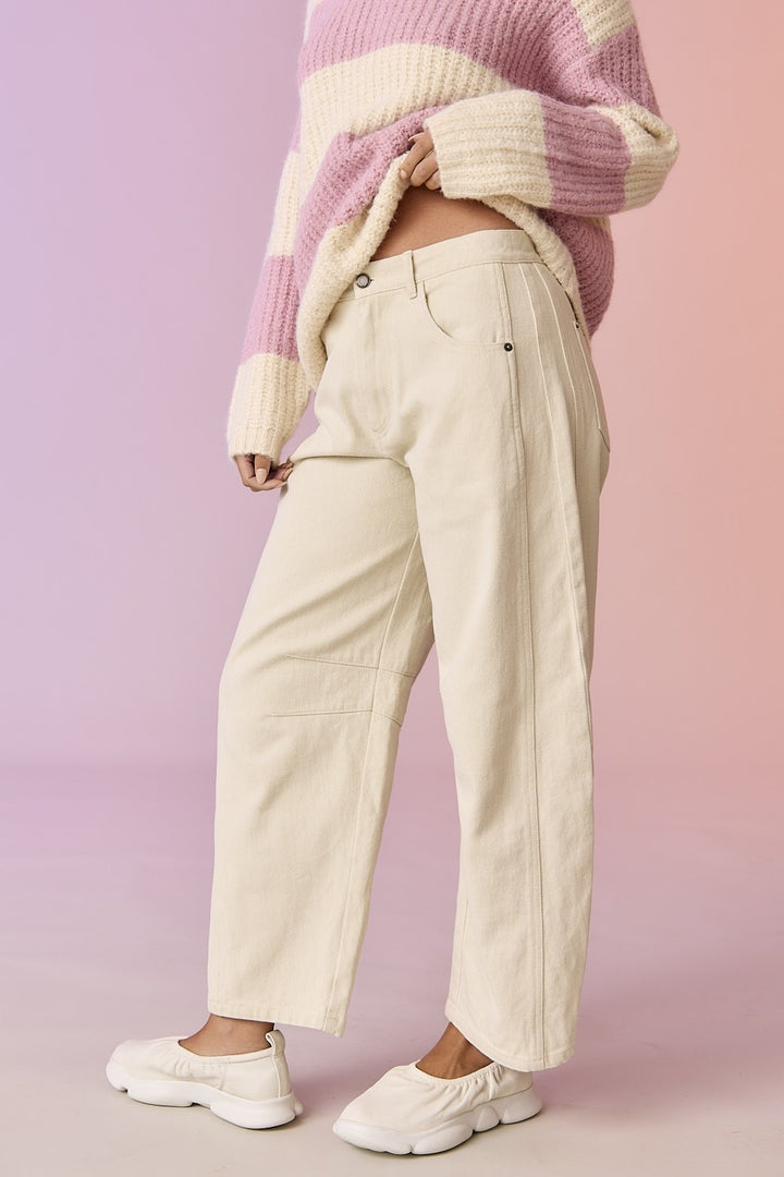 Nora Barrel Pants  - Mid-Rise - Wide-Leg