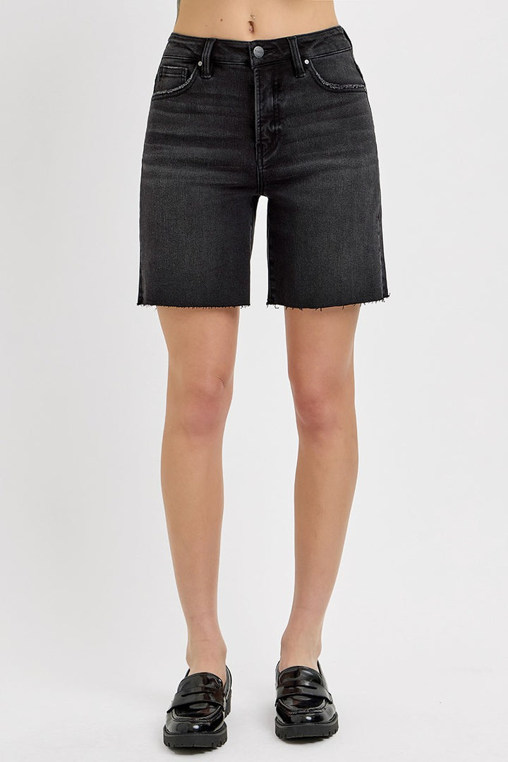 Tummy Control High Rise Mid Length Shorts