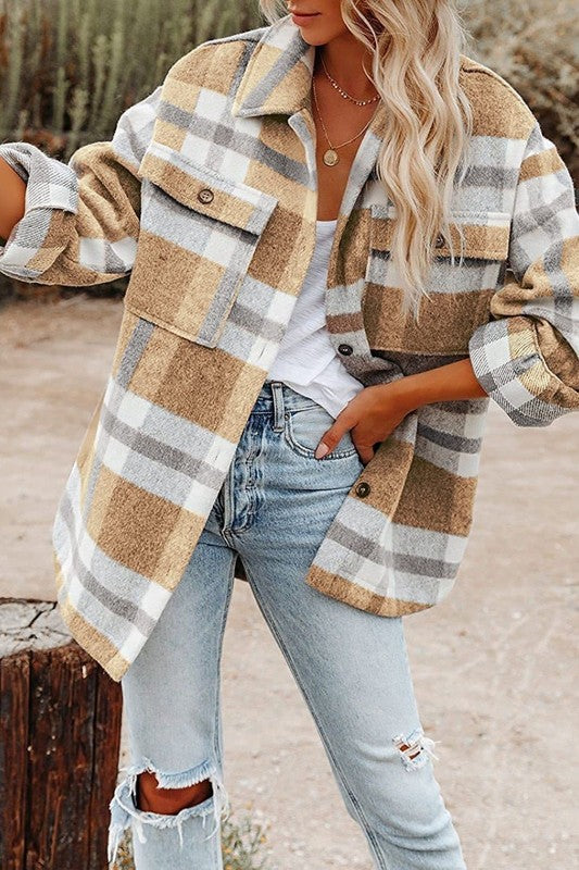 Long Sleeve Flannel Shacket