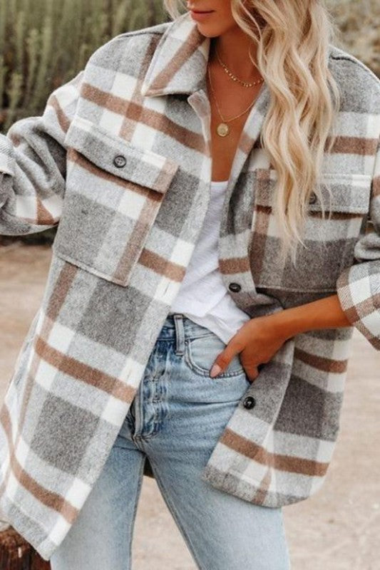 Long Sleeve Flannel Shacket
