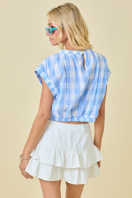 Paisley Gingham Crop