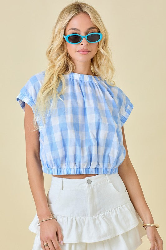Paisley Gingham Crop