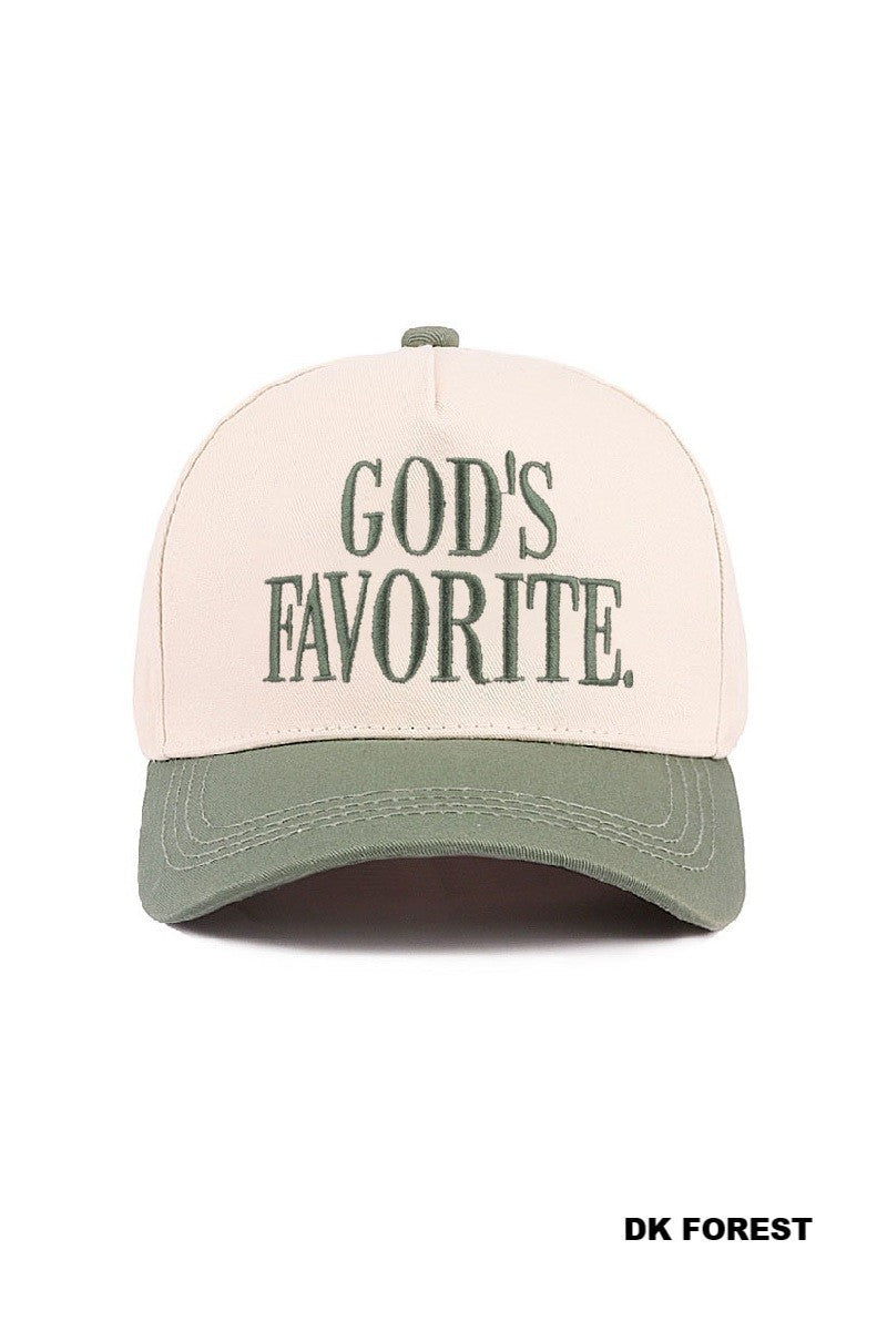 God's Favorite Two Tone Canvas Cotton Cap