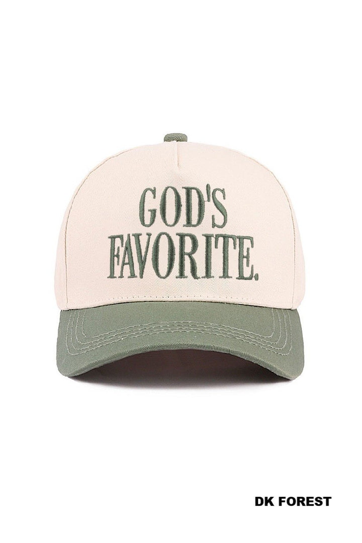 God's Favorite Two Tone Canvas Cotton Cap