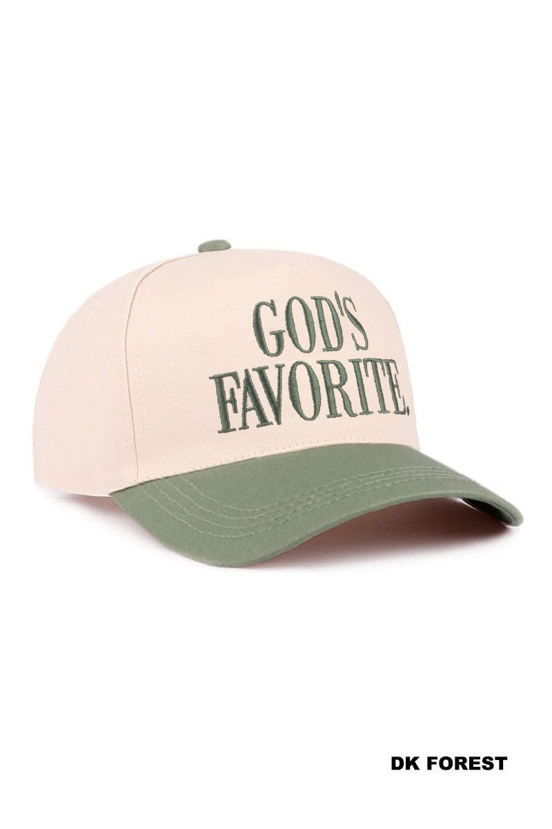 God's Favorite Two Tone Canvas Cotton Cap