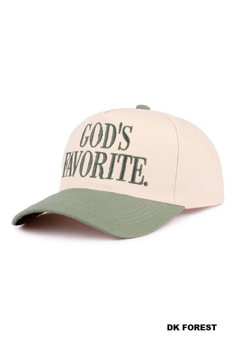 God's Favorite Two Tone Canvas Cotton Cap