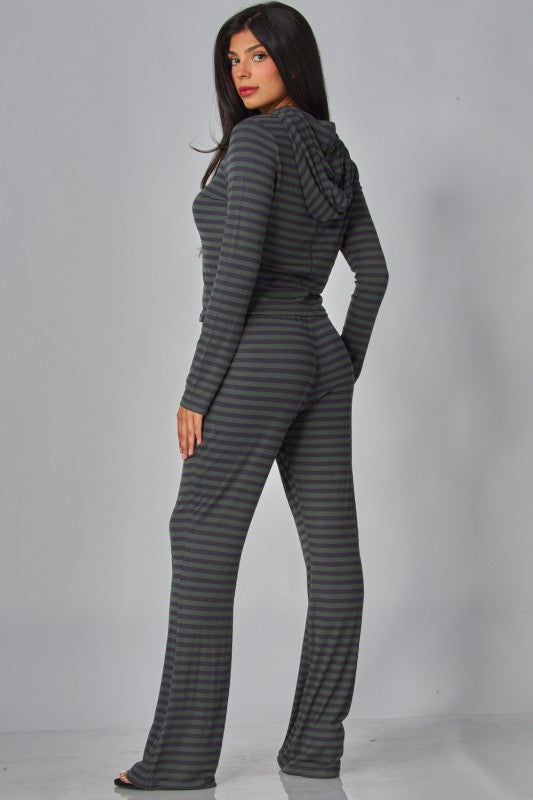 Soft Striped Lounge Set