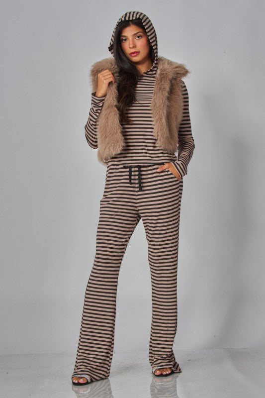 Soft Striped Lounge Set