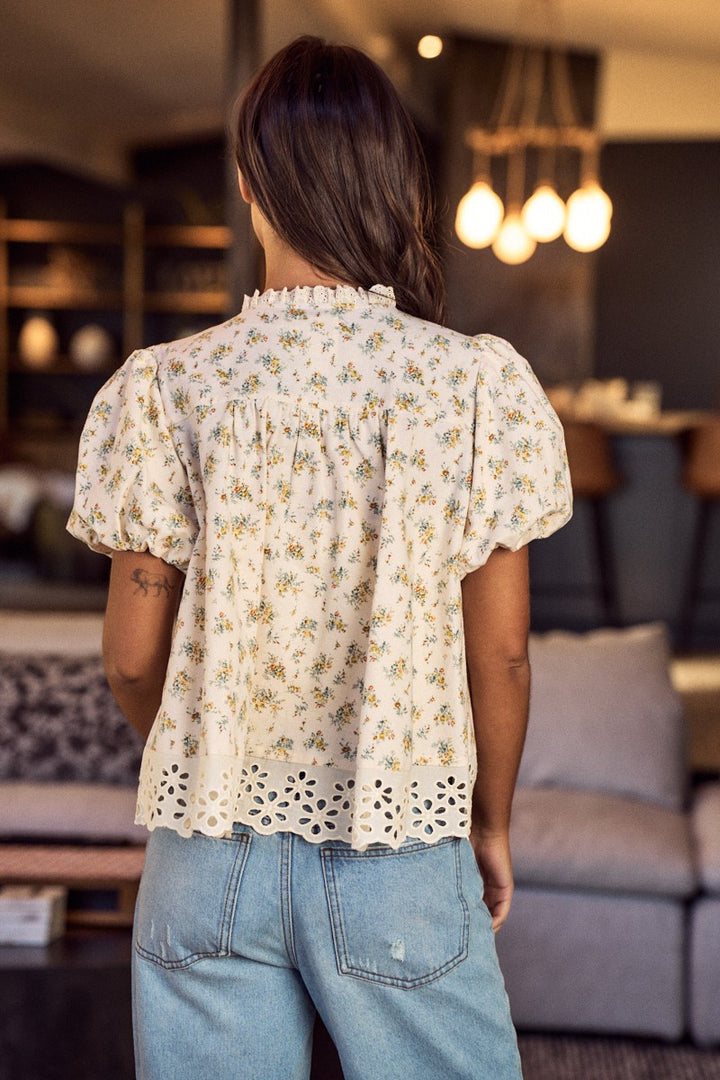 Blooming Daisy Lace Blouse Top