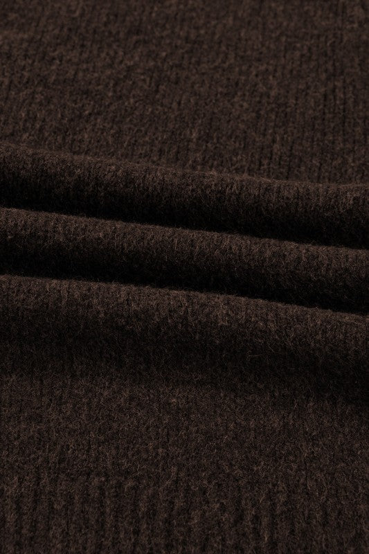 Heart Metal Button V Neck Cardigan Sweater