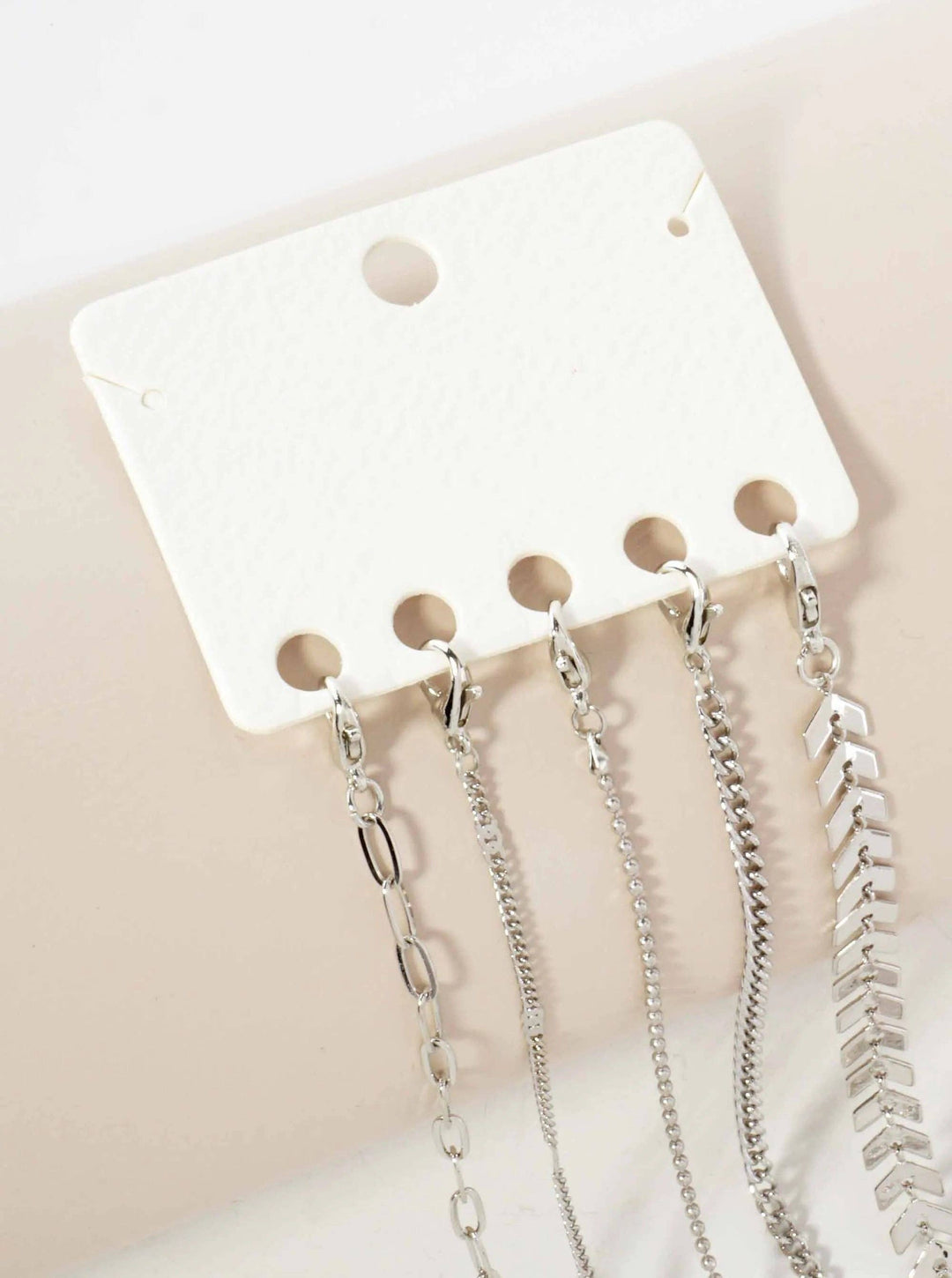 5-Piece Layered Stackable Chain Bracelet Set AB1517