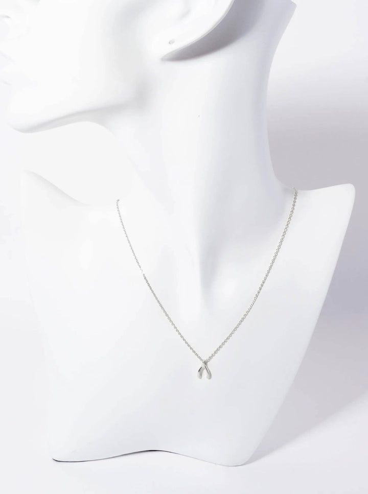 18K Gold-Dipped Wishbone Pendant Necklace
