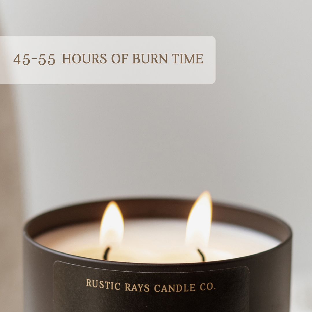 Oakmoss Trail Earthy Soy Candle - 12 oz Double Wick - Black