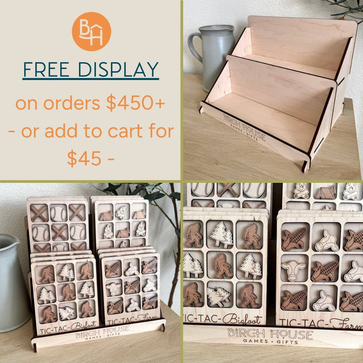 Farmer Gift - Tic-Tac-Toe Farm Game - Customizable