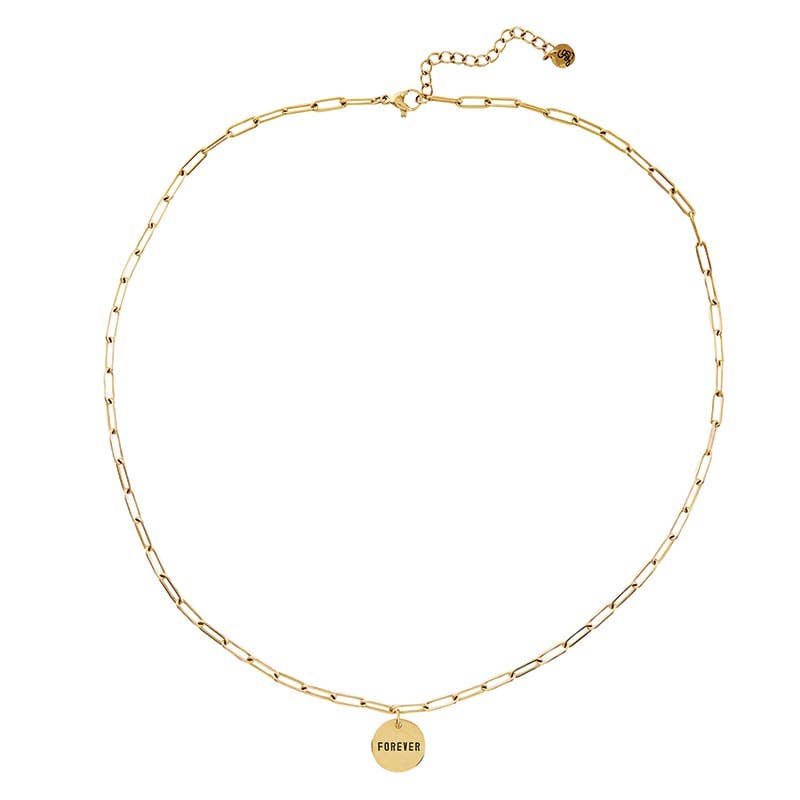 Link Chain Charm Necklace - Forever