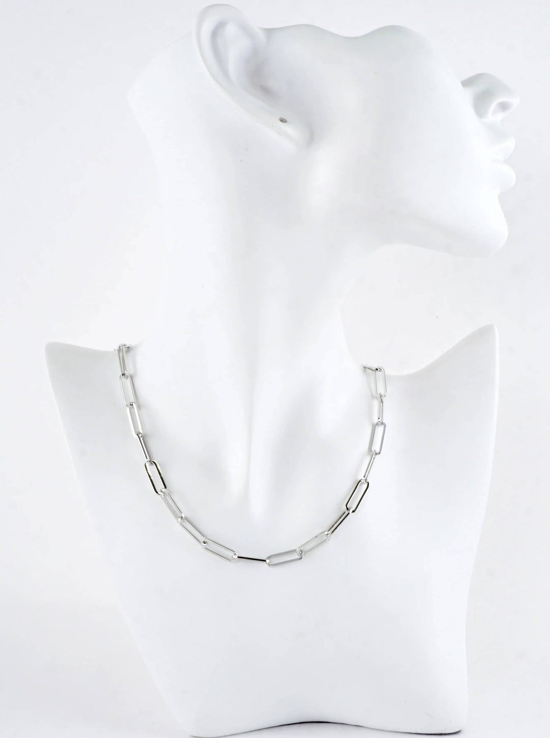 16 Inch Polished Brass Paperclip Chain Necklace