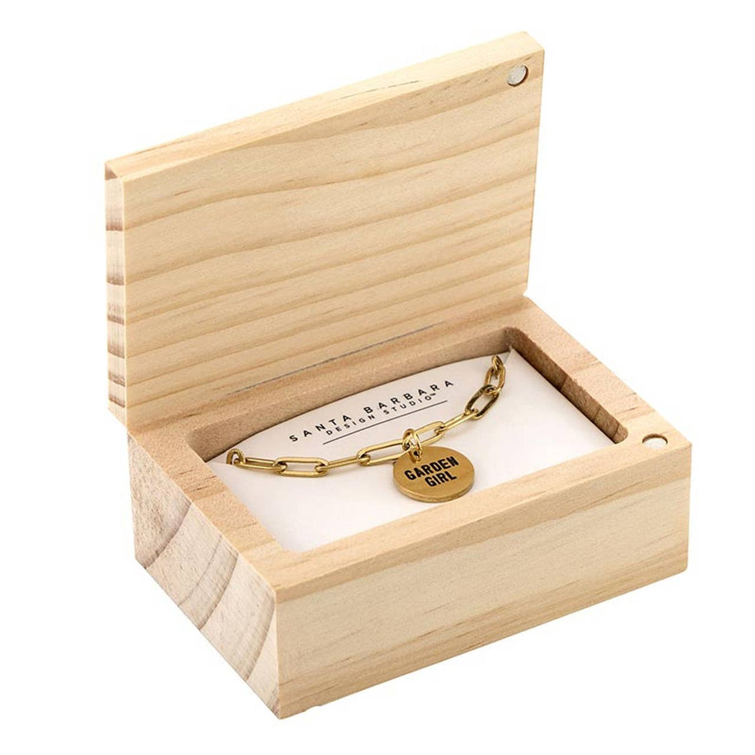 Link Chain Charm Necklace - Garden Girl