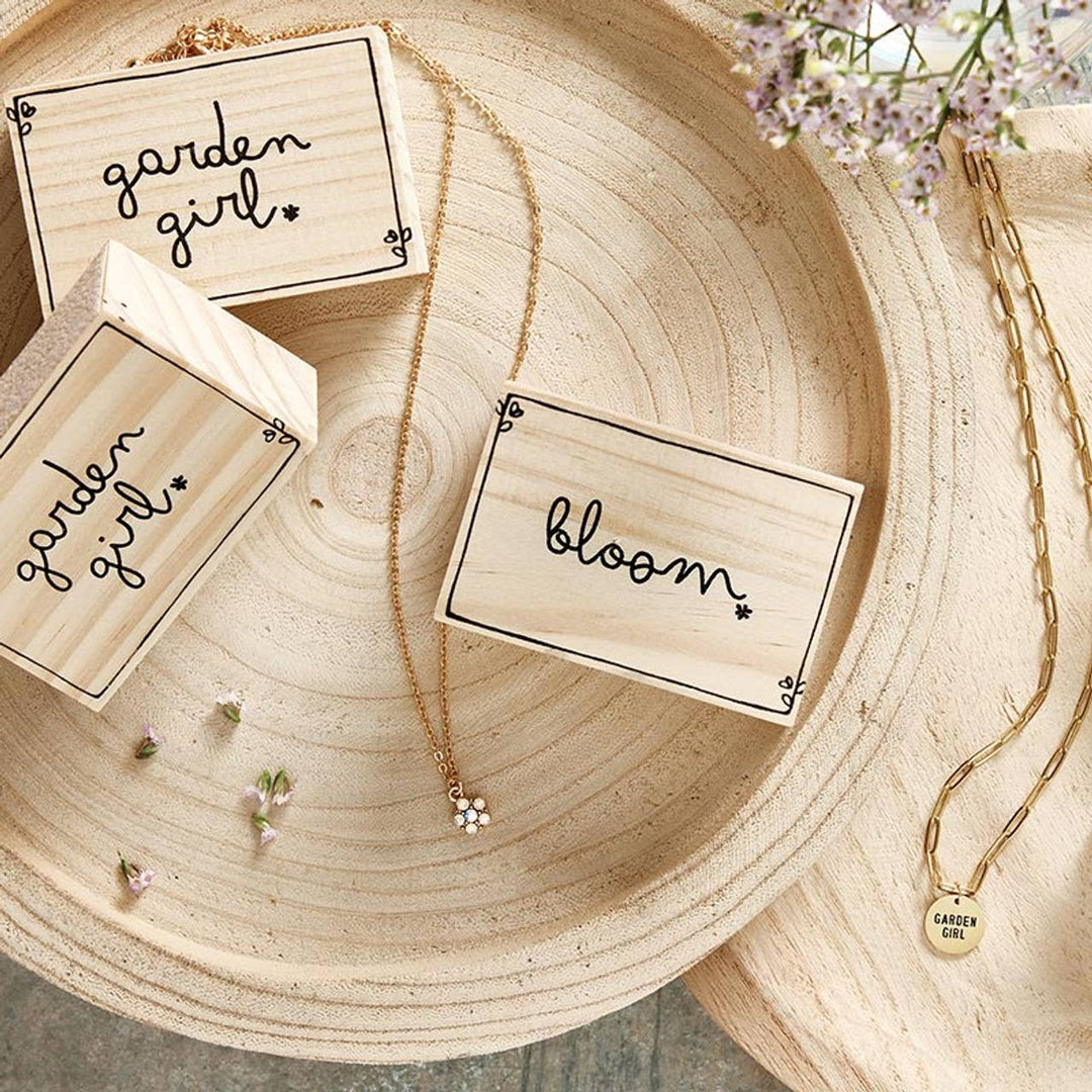 Link Chain Charm Necklace - Garden Girl