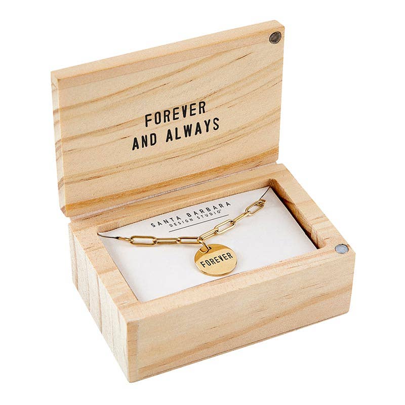 Link Chain Charm Necklace - Forever