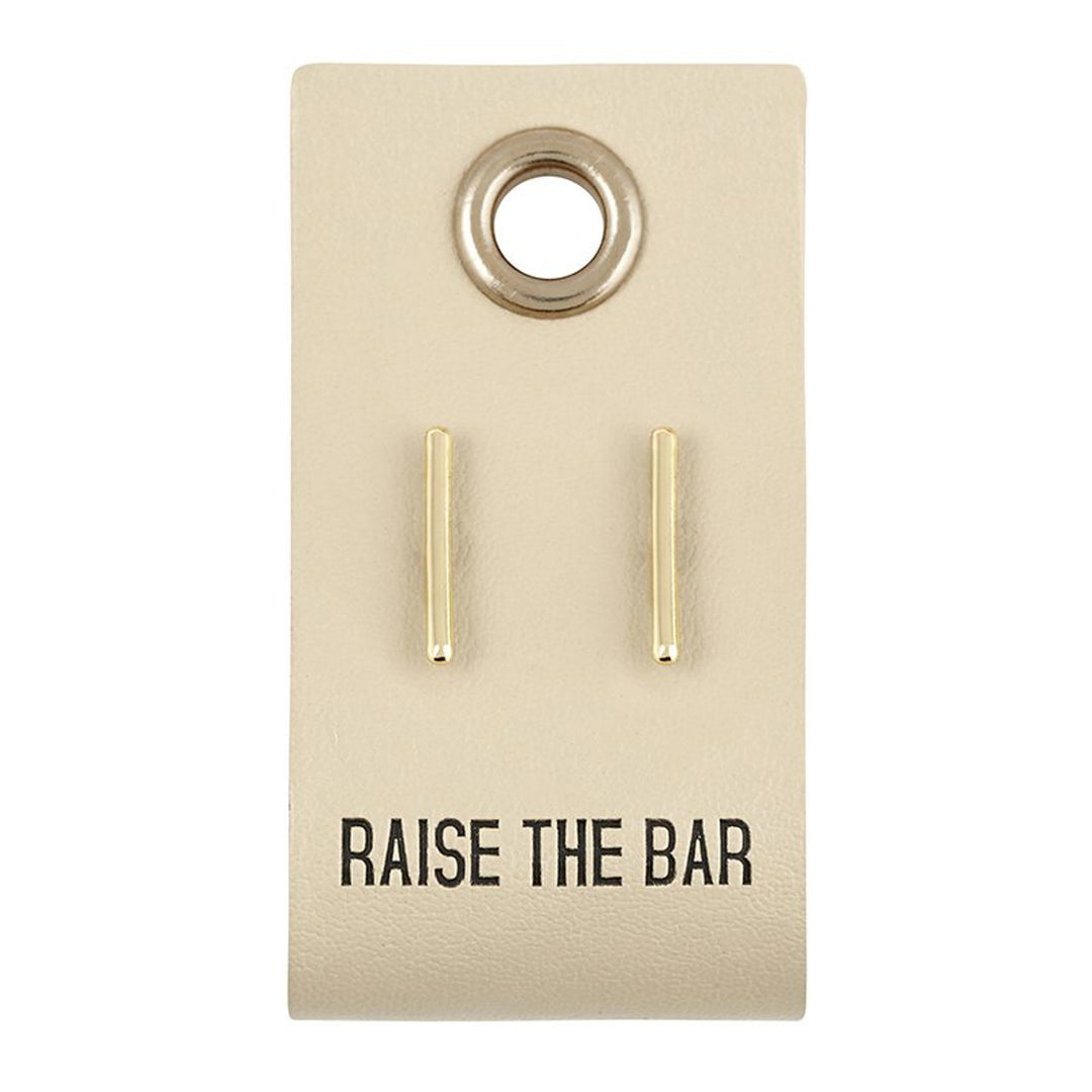 Leather Tag Earrings