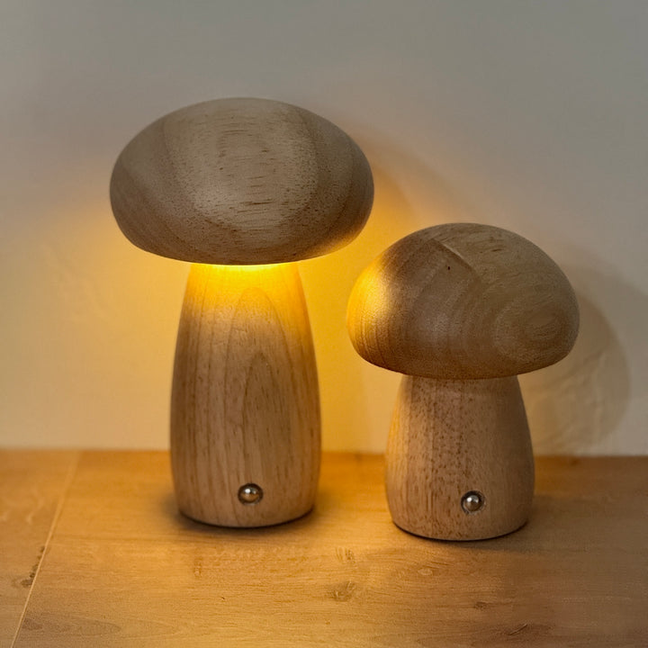 Wooden Mushroom Lamp