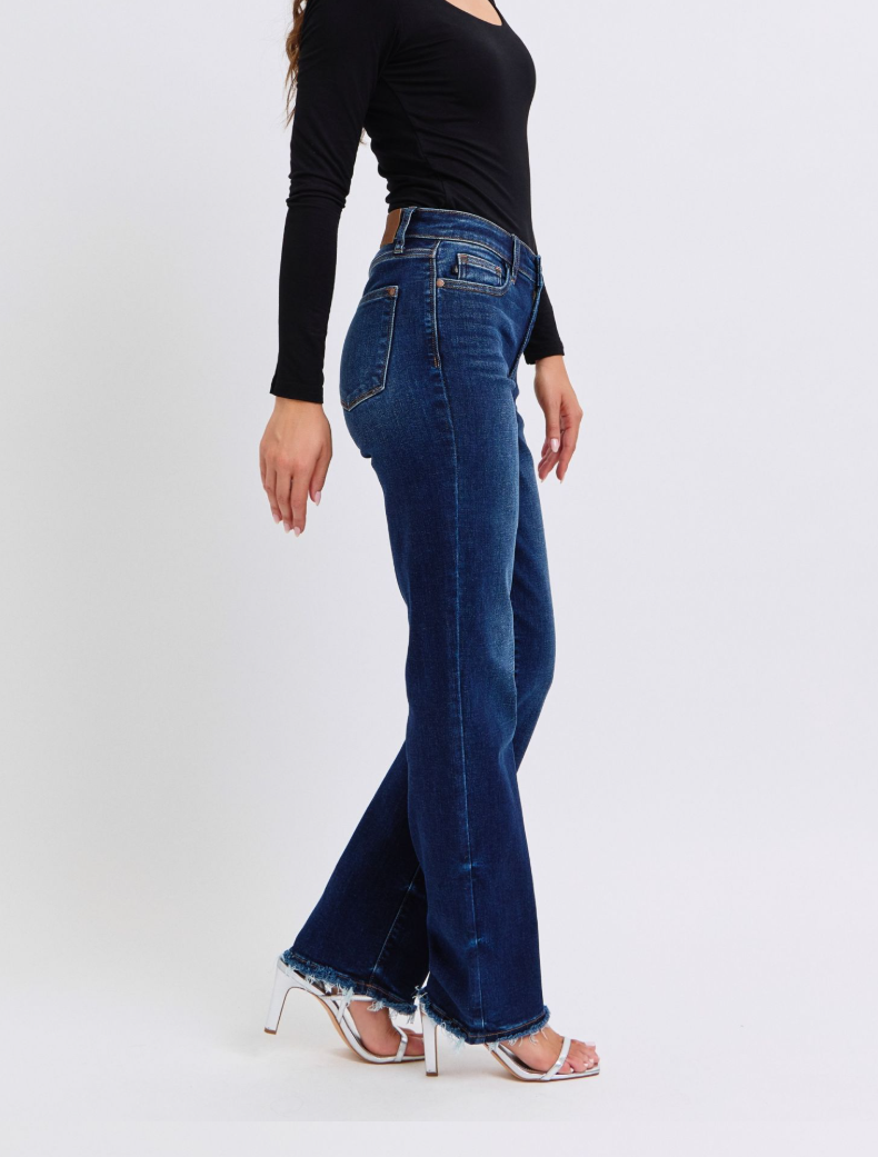 Judy Blue Straight Leg Fray Hem