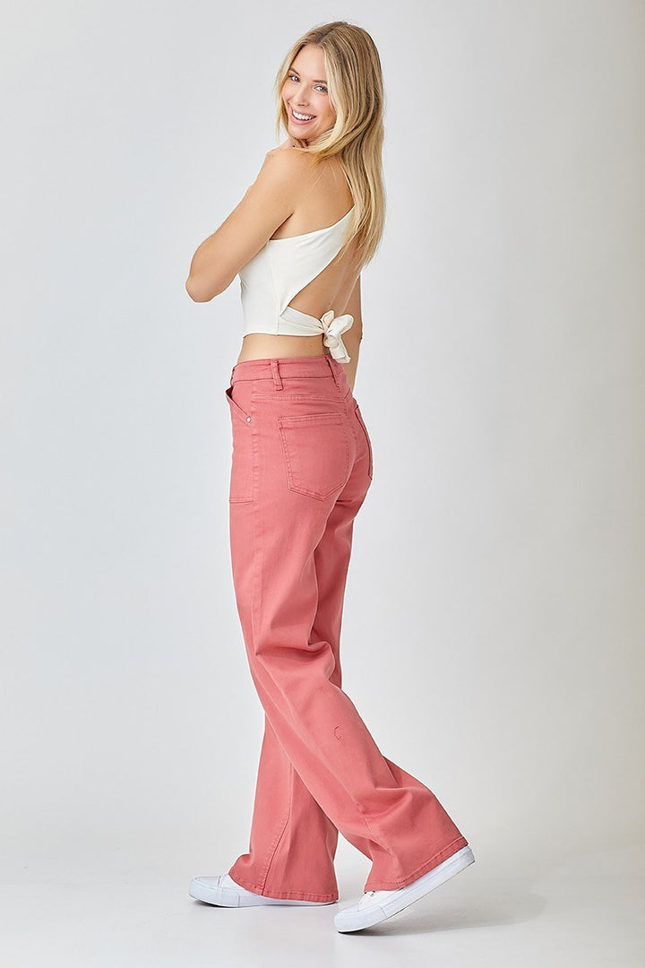 HIGH RISE WIDE LEG RELAXED JEANS