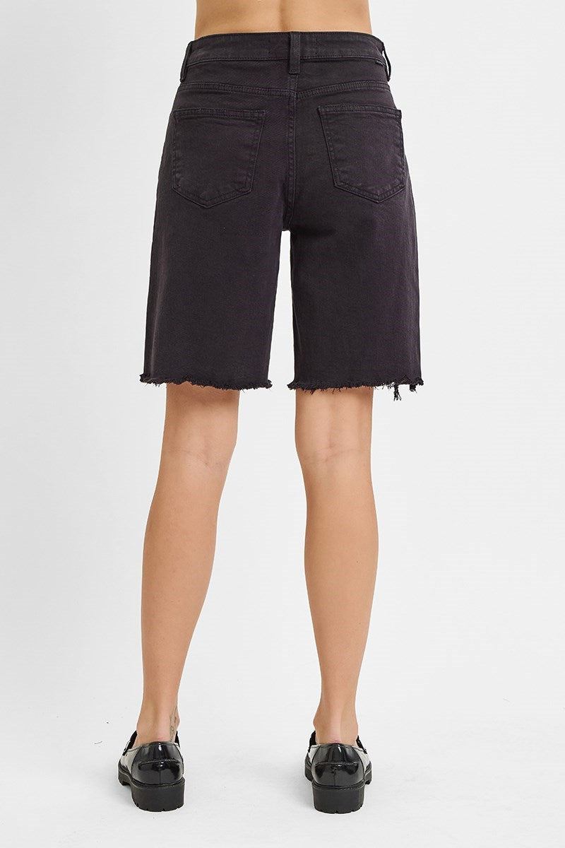 Relaxed Bermuda Black Shorts