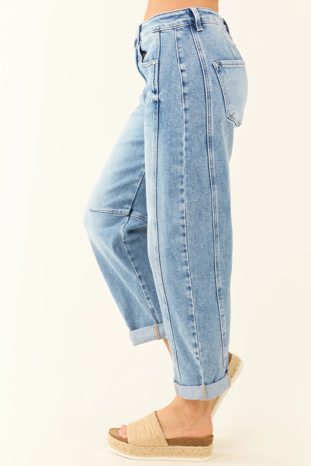 RISEN HIGH RISE BARREL JEANS