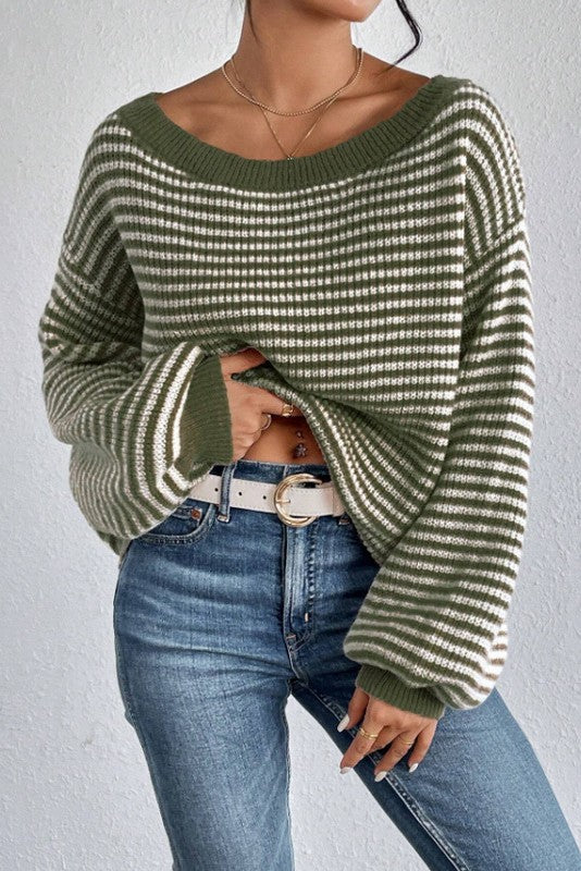 Striped Knitted Sweater