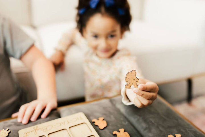 Bigfoot Tic-Tac-Toe Game - Sasquatch Gift - Customizable