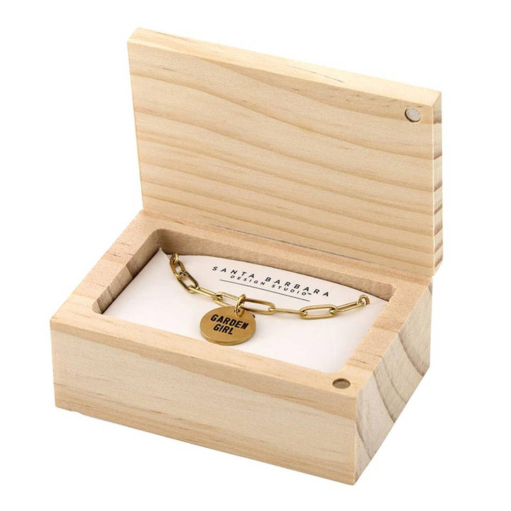 Link Chain Charm Necklace - Garden Girl