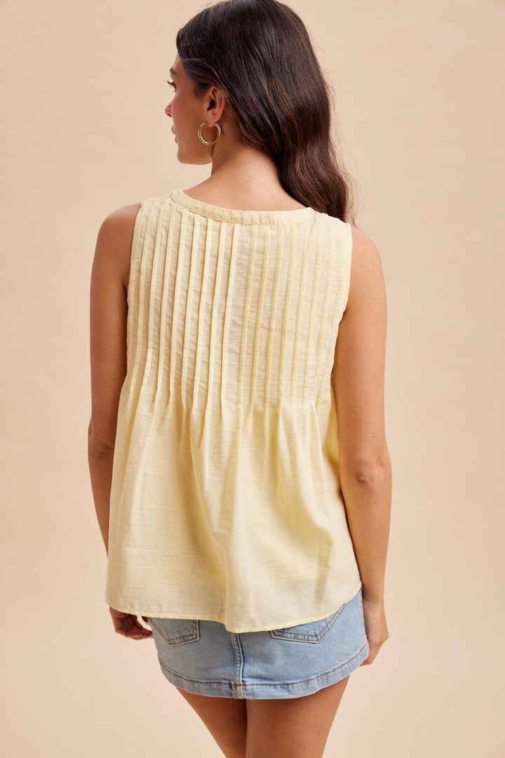 Pintuck Cotton Blouse