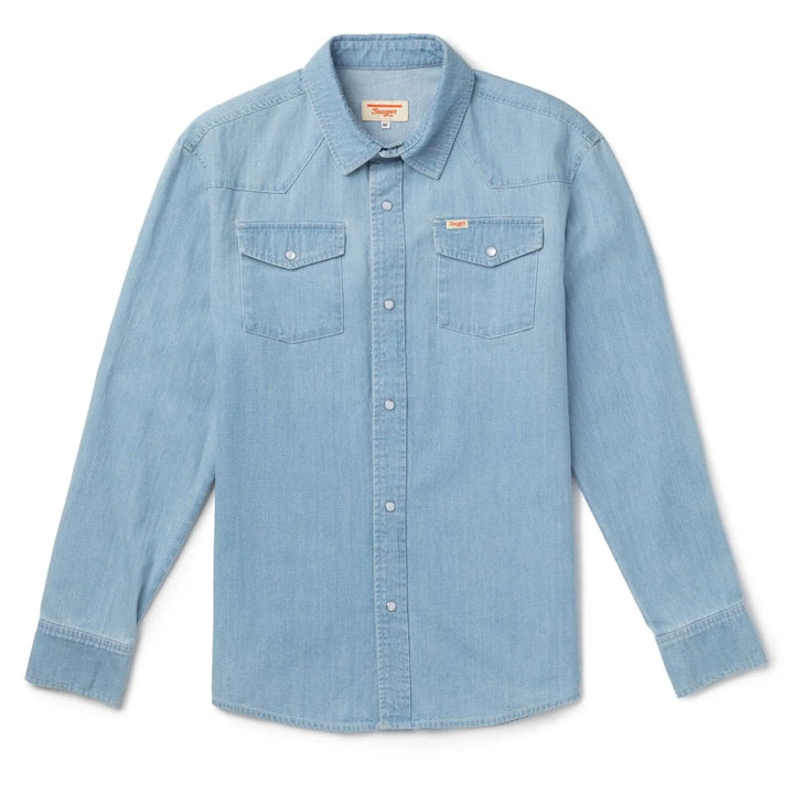 Seager Reagan Pearl Snap Light Wash