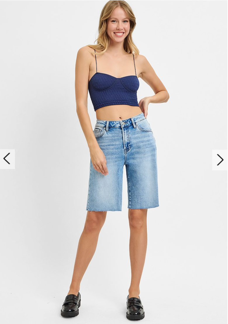 High Rise Bermuda Shorts