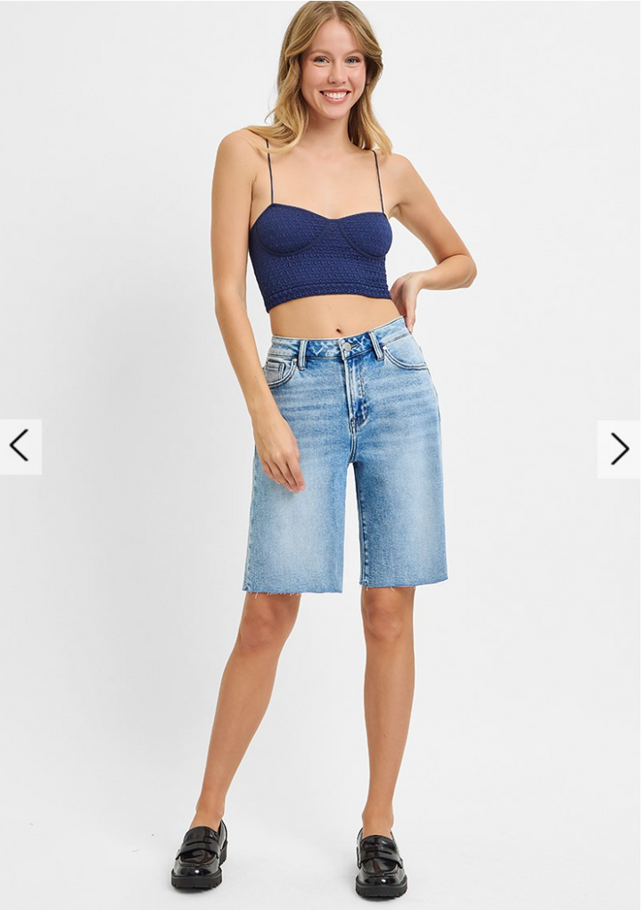 High Rise Bermuda Shorts